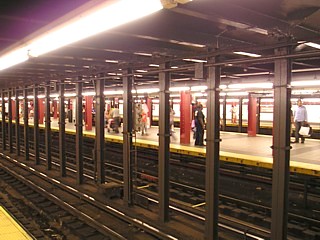 A Local/Express station with the Express lines in the middle and the Local lines at either end.